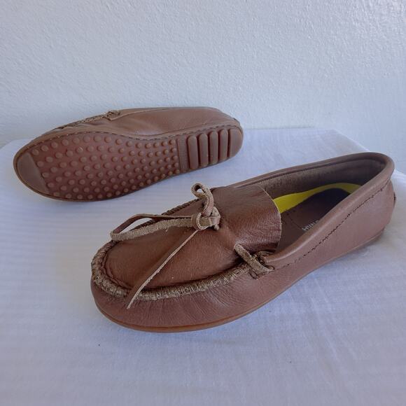 Minnetonka Brown Leather Loafers Moccasins Women’s 10 Slip-On Driving Shoes - Picture 6 of 13